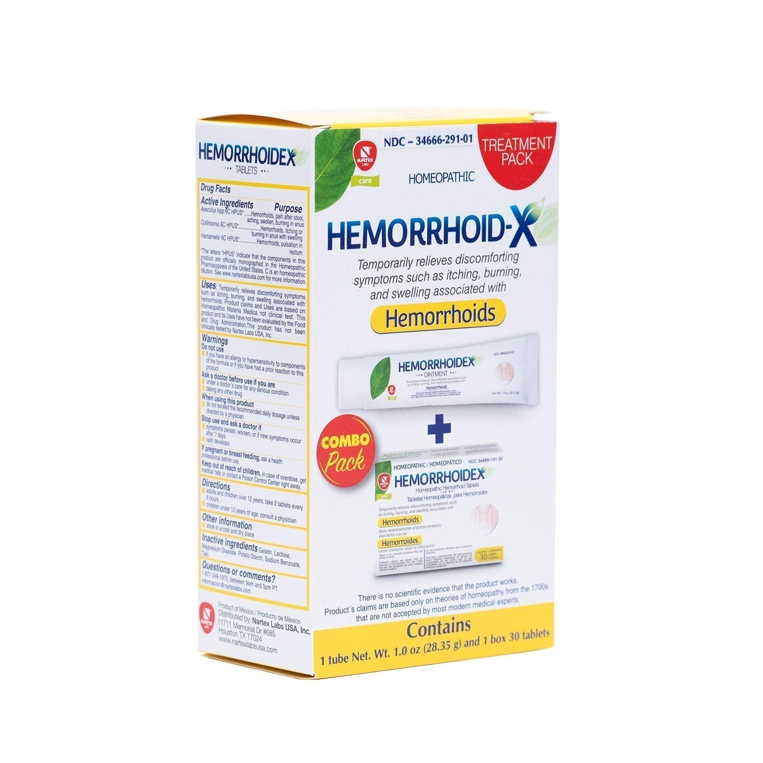 Nartex Hemorrhoid X Treatment Combo Pack 1 Tube & 30 Tablets NARTEX LABS Au supplements