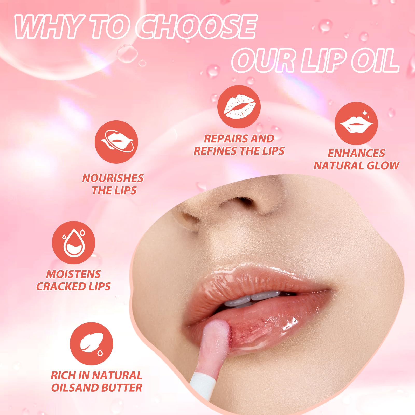 LANGMANNI Moisturizing Lip Oil,No-Sticky Lip Gloss Lip Balm Lip Care,Fruit Flavoured Lip Oil For Dry Lip's Moisturizing Hydrating And Nourishing ((Strawberry)) LANGMANNI Au supplements