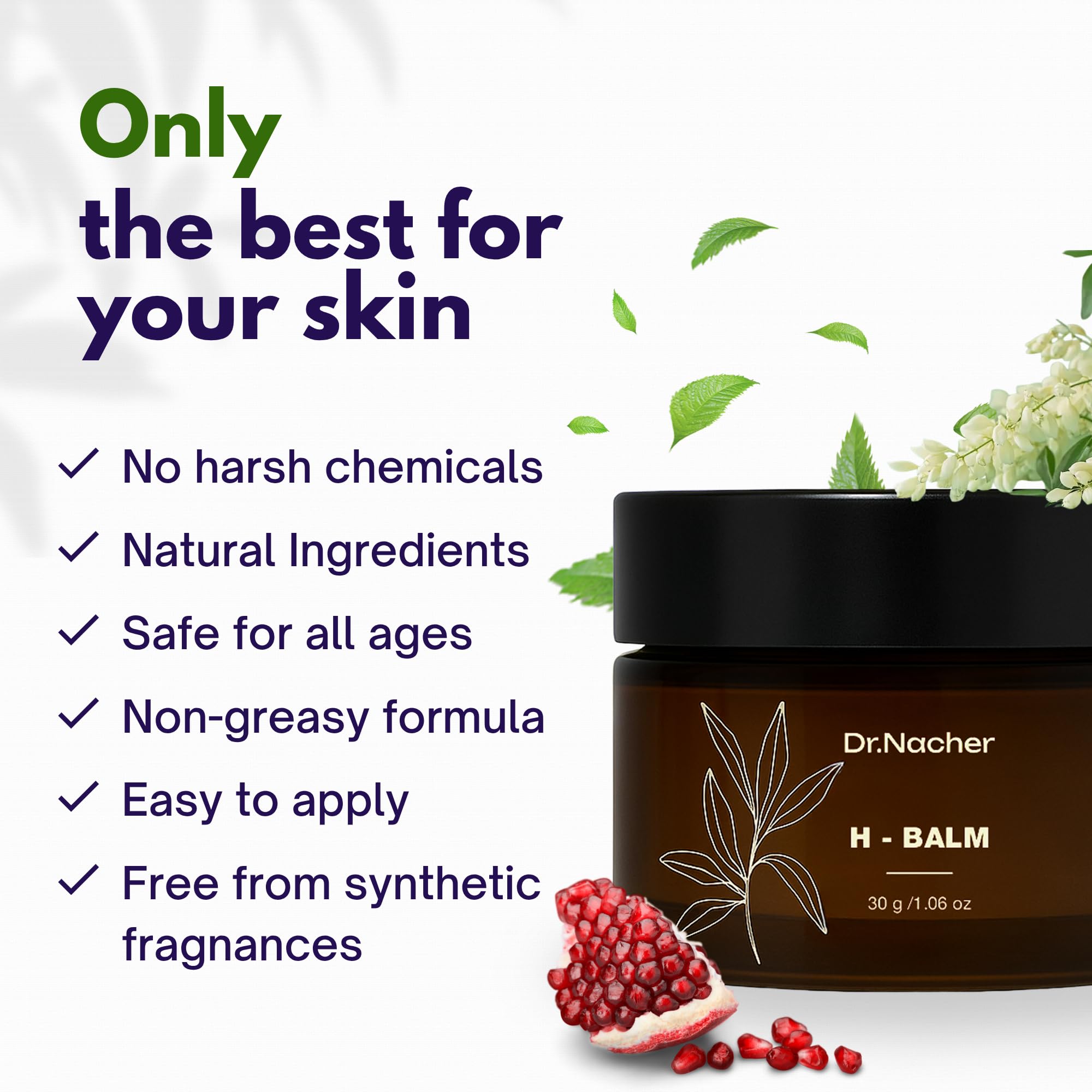 Dr. Nacher H-Balm. Rectal Natural Balm for Fissure, Hem Related discomfort. with Sophora & 12 Herbal Extracts. Soothes Irritation. Fast-Acting. Safe for Sensitive Areas and Postnatal. for Men & Women Dr. Nacher Au supplements