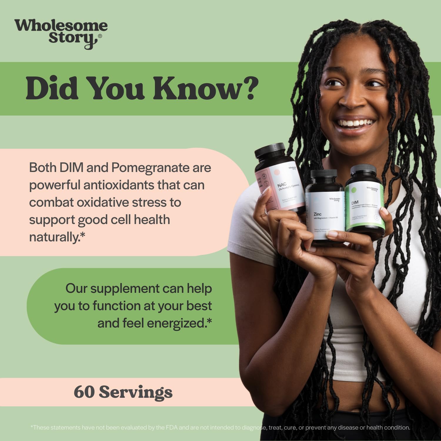 DIM Supplement Women | DIM SGS | Pomegranate, Broccoli and Black Pepper Blend | Estrogen & Hormone Balance for Women | Cell and Tissue Health | 60-Day Supply | Clean Label Project Certified Wholesome Story Au supplements