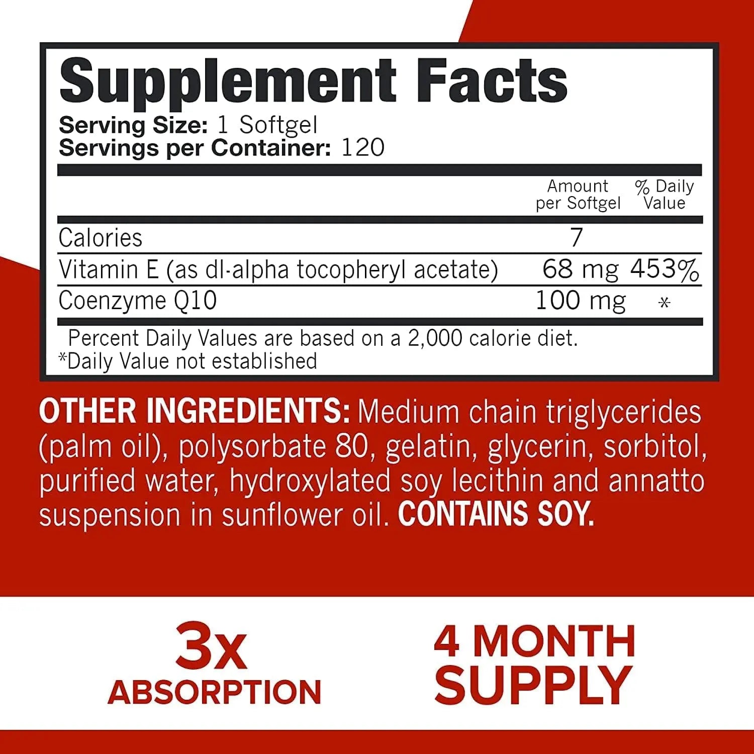 Qunol CoQ10 100mg Softgels, 3X Better Absorption 4 Month Supply + 120 Count Magnesium Qunol Au supplements