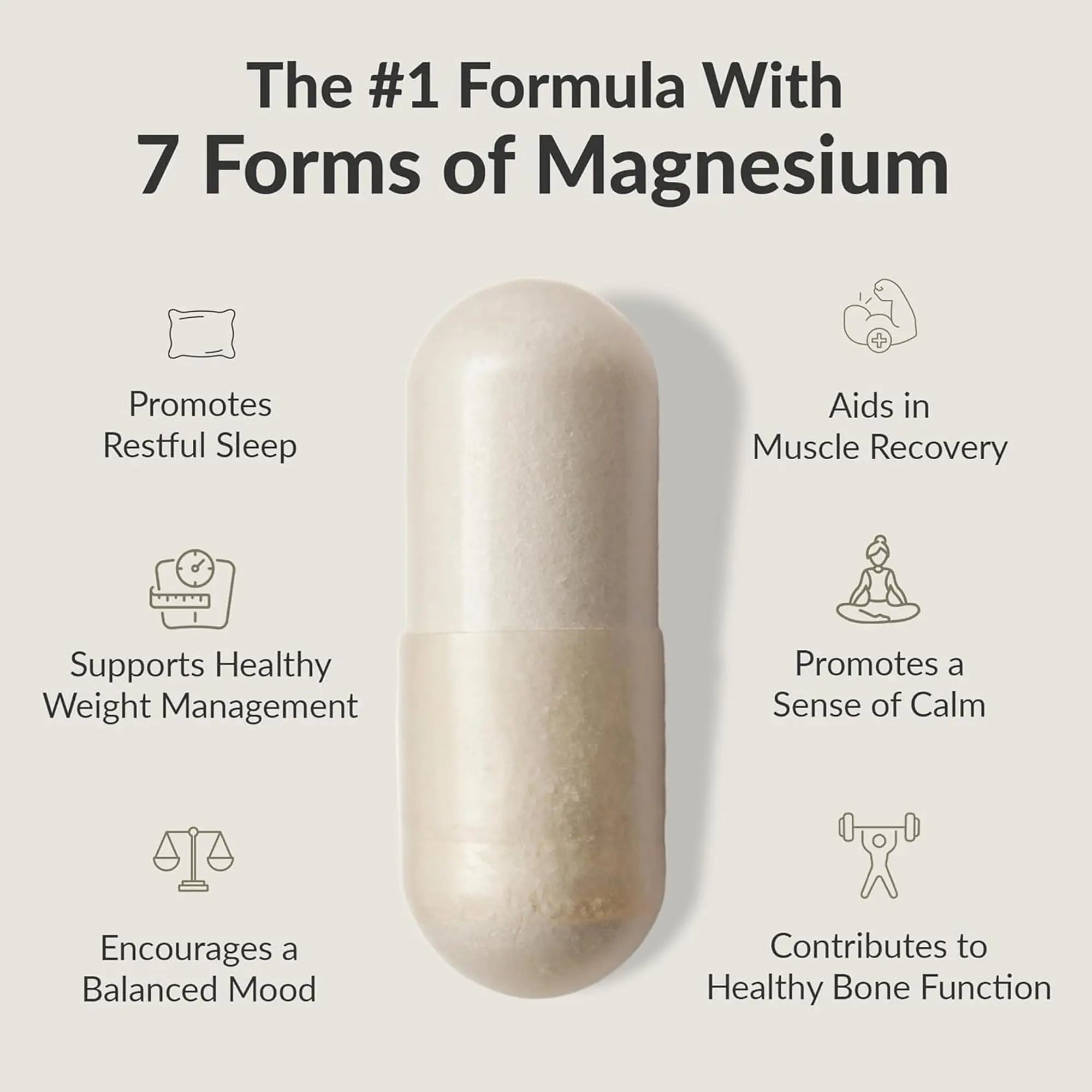 BIOptimizers Magnesium Breakthrough Supplement with 500mg - 7 Forms of Magnesium: Glycinate, Malate, Citrate, and More - Natural Support for Sleep and Cognitive Function -30 Capsules- Calming Vitamins BIOptimizers Au supplements