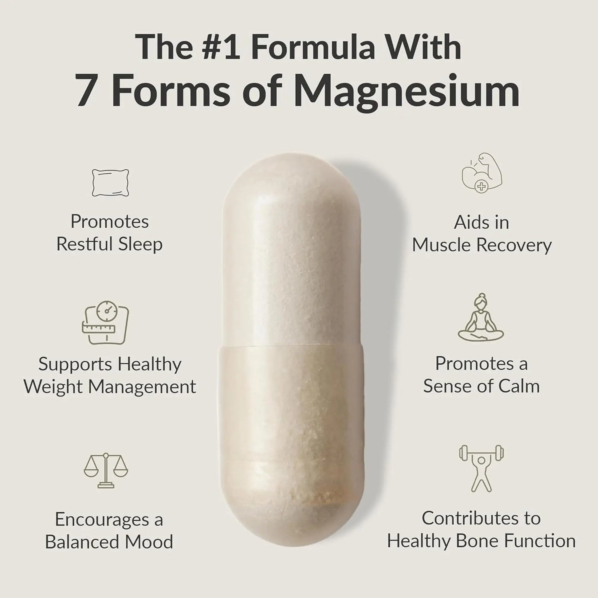 BIOptimizers Magnesium Breakthrough Supplement with 500mg - 7 Forms of Magnesium: Glycinate, Malate, Citrate, and More - Natural Support for Sleep and Cognitive Function -60 Capsules- Calming Vitamins BIOptimizers Au supplements