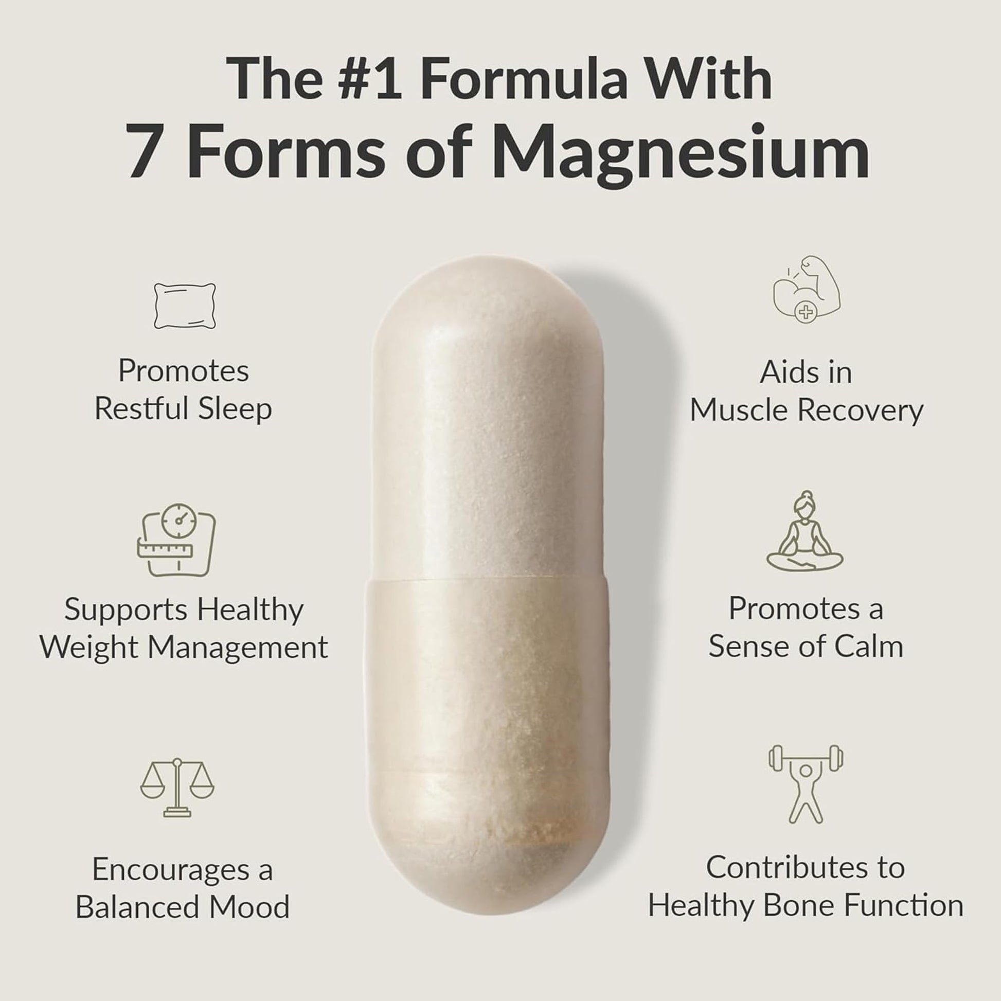 BIOptimizers Magnesium Breakthrough Supplement with 500mg - 7 Forms of Magnesium: Glycinate, Malate, Citrate, and More - Natural Support for Sleep and Cognitive Function -30 Capsules- Calming Vitamins BIOptimizers Au supplements