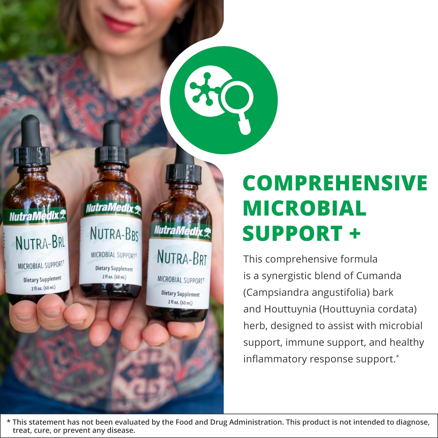 Nutramedix Nutra BRT - Liquid Herbal Supplement for Gut Health & Immune Support - Cumanda Bark & Houttuynia Leaf for Digestive Health - Immune System Booster Supplement (60mL) NutraMedix Au supplements