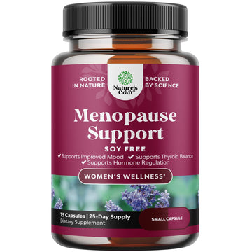 Complete Herbal Menopause Supplement for Women - Soy Free Female Hormone Balance Capsules for Night Sweats Hot Flashes & Mood Swings with Dong Quai, Chaste Berry & Black Cohosh Root - 75 Count Natures Craft Au supplements