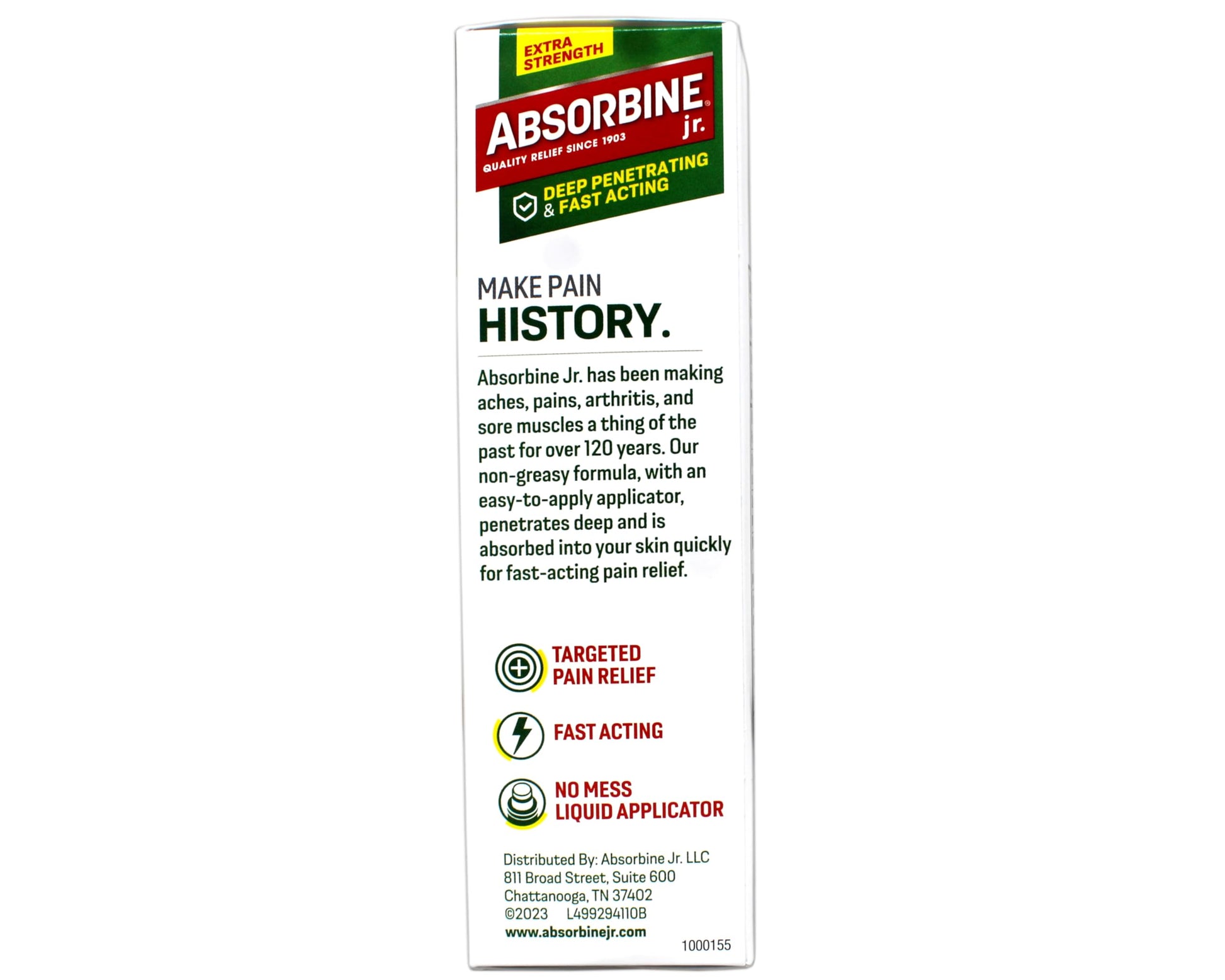 ABSORBINE JR. Extra Strength Pain Relieving Liquid, for Muscle, Joints, Arthritis Pain, with No-Mess Applicator, 4 Oz (Pack of 3) ABSORBINE JR. Au supplements