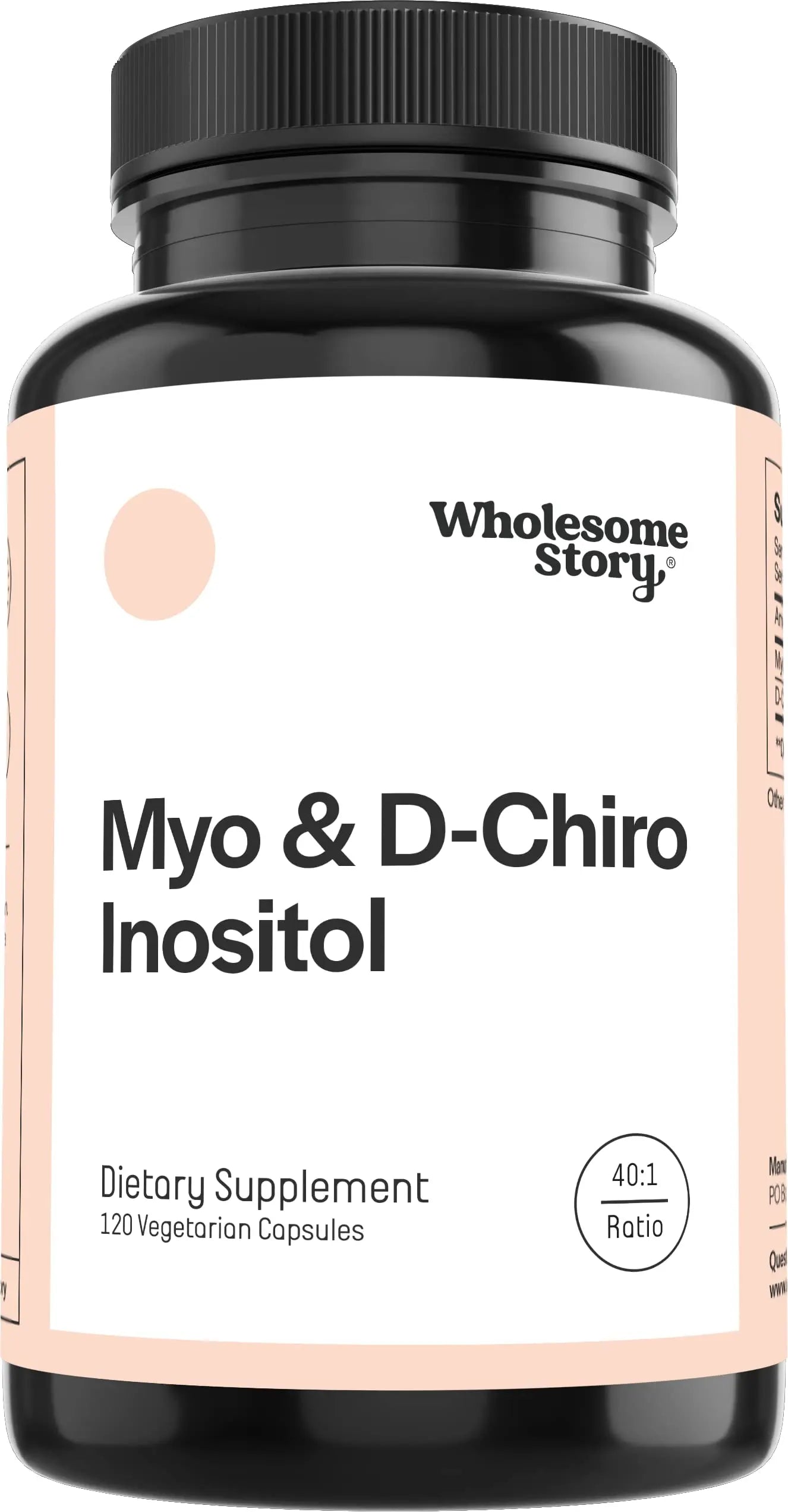 Myo-Inositol & D-Chiro Inositol Blend Capsule | 30-Day Supply | Most Beneficial 40:1 Ratio Wholesome Story Au supplements