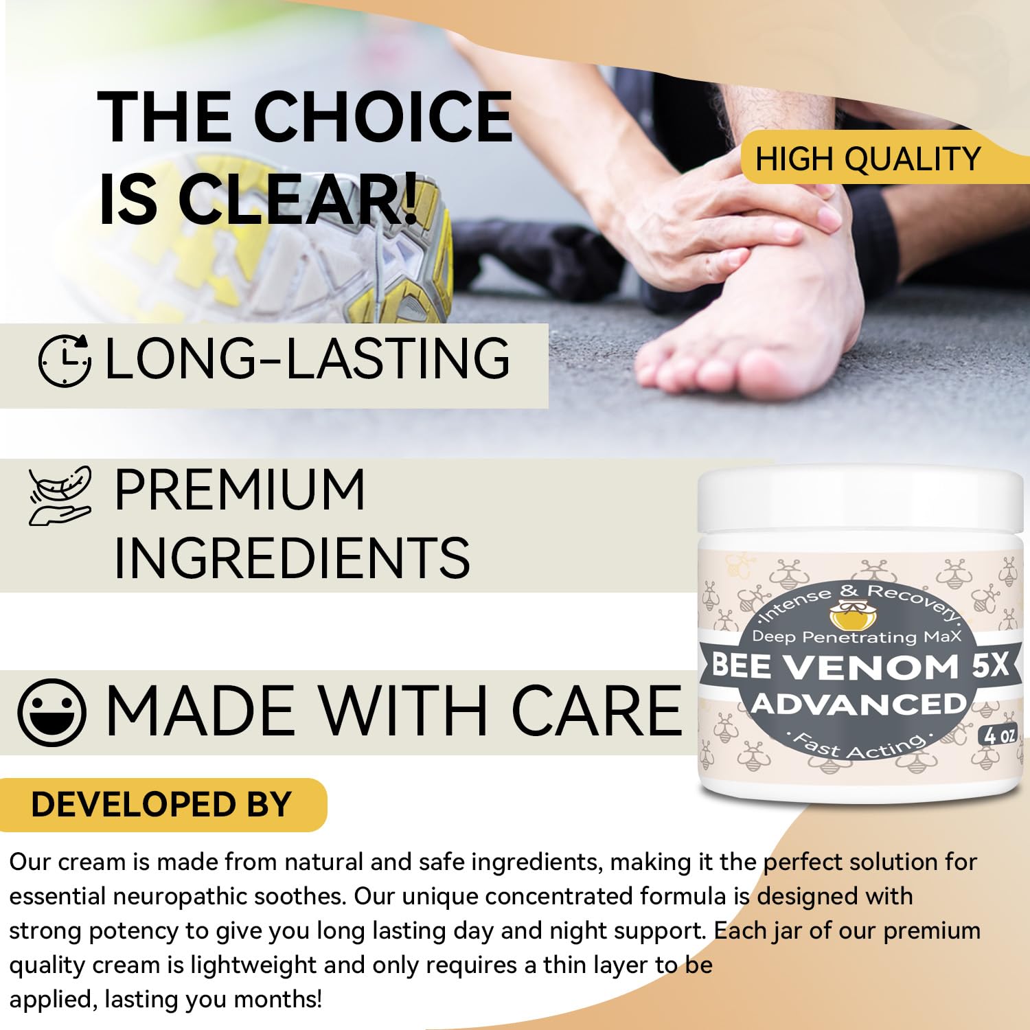 Benolixia Bee Venom Bone Cream, Bee Venom Joint Gel, Professional Bee Venom Joint Gel, Bee Venom Advanced Joint and Bone Cream for Back, Neck, Hands, Knee, Feet Benolixia Au supplements