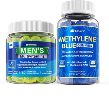 LILICARE Mens Multivitamins Gummies + Methylene Blue Gummies for Human LILICARE Au supplements