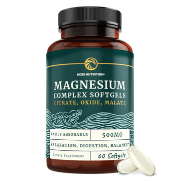 Triple Magnesium Softgels | Citrate, Malate, & Oxide | Highly Absorbable Magnesium Nobi Nutrition Au supplements