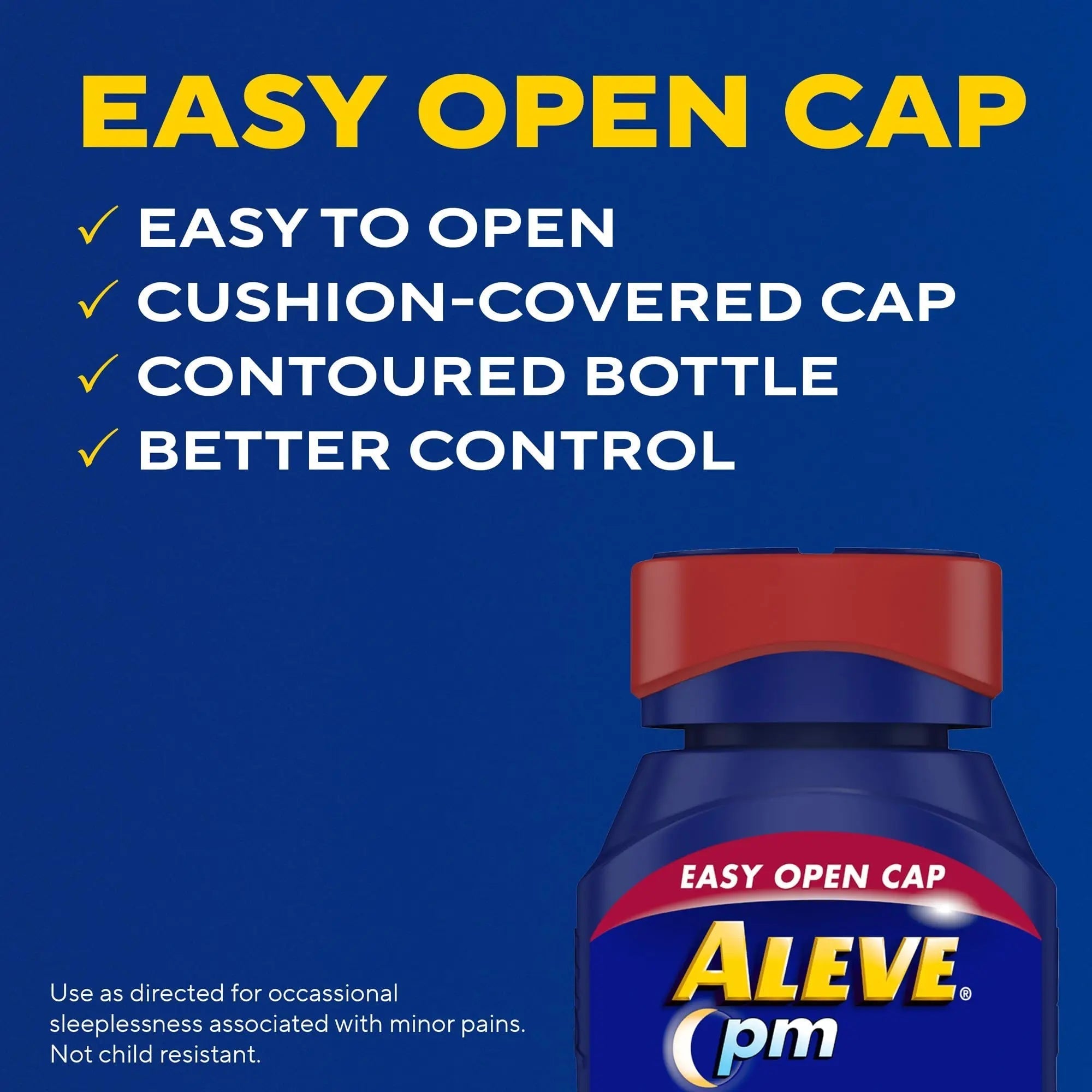 Aleve PM Sleep Aid Plus Pain Reliever Caplets, Naproxen Sodium & Diphenhydramine HCl, Nighttime, 120 Count Aleve Au supplements