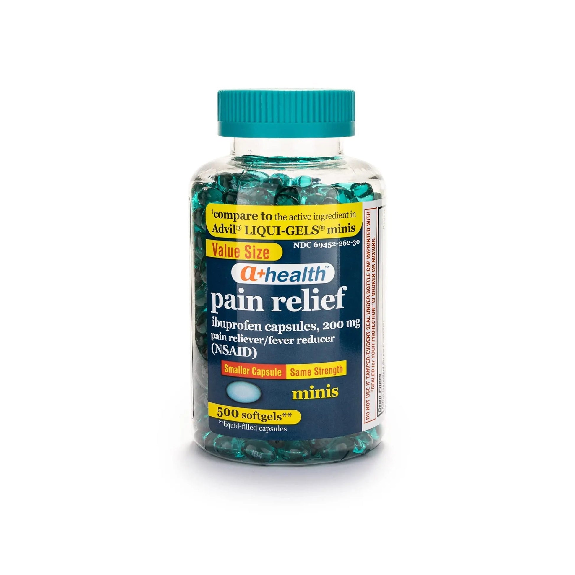 A+Health Mini Ibuprofen 200 Mg Softgels, Pain Reliever/Fever Reducer (NSAID), 500 Count A+Health Au supplements