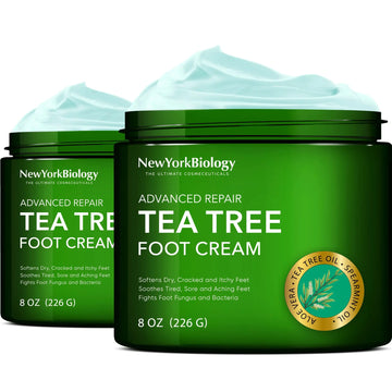 New York Biology Tea Tree Oil Foot Cream for Dry Cracked Feet, Athletes Foot, Nail Fungus NEW YORK BIOLOGY THE ULTIMATE COSMECEUTICALS Au supplements