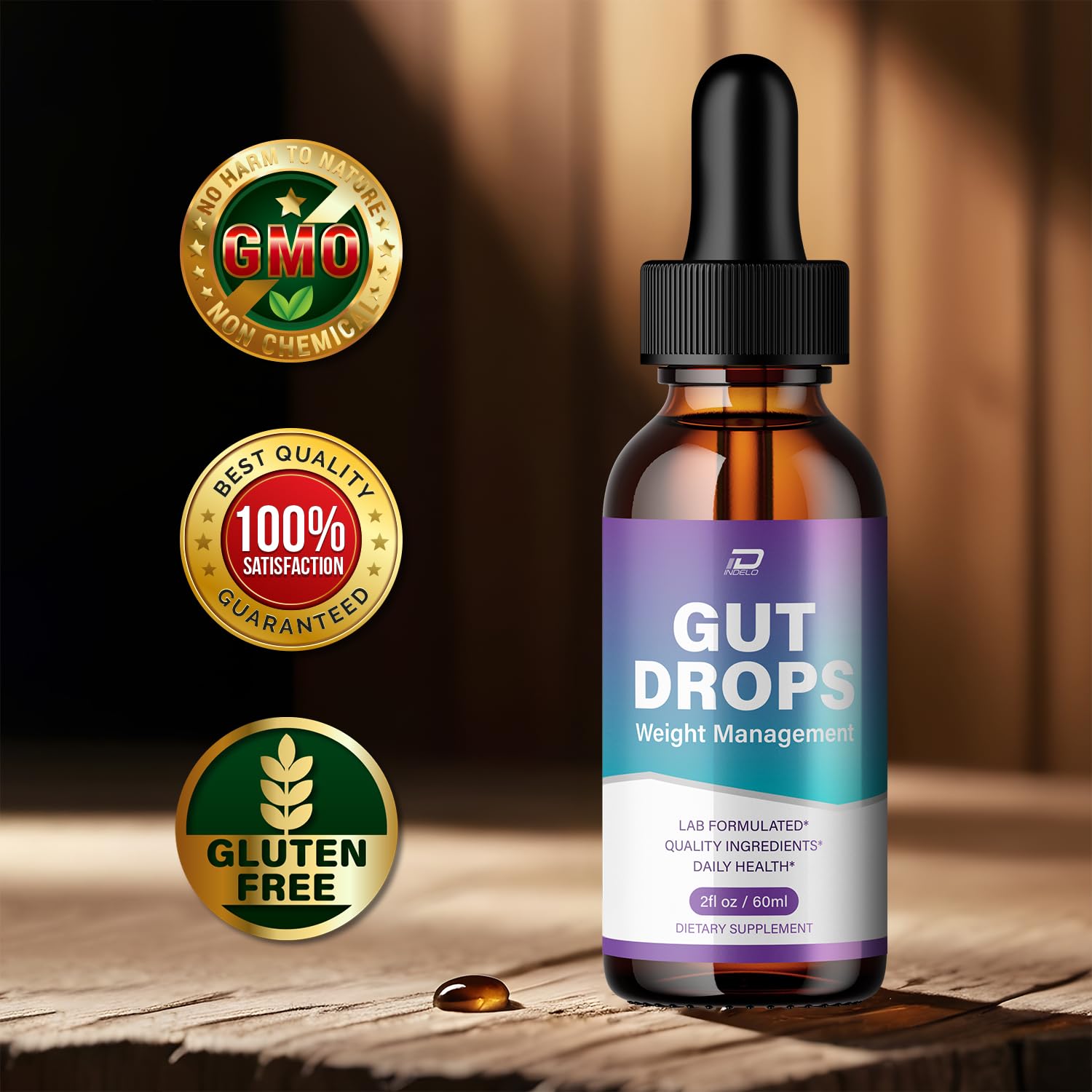 Indelo Gut Drops Healthy Formula – GutDrops All Natural Healthy Levels - Extra Strength Liquid, Reviews (1 Pack – 1 Month Supply) Indelo Au supplements
