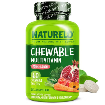 NATURELO Chewable Vitamin for Kids Multivitamin with Whole Food Organic Fruit Blend - 60 Tablets for Children NATURELO Au supplements