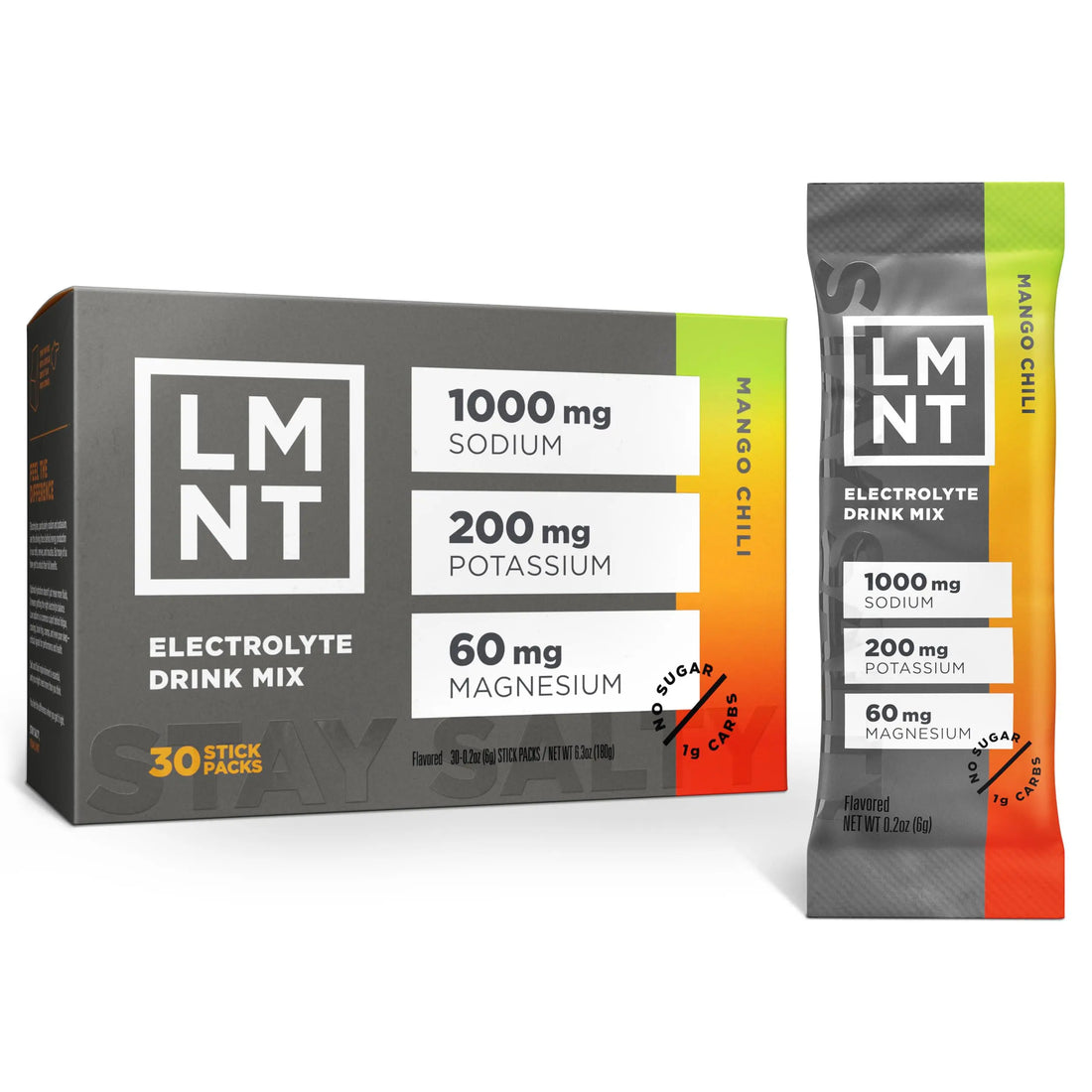 LMNT Zero Sugar Electrolytes - Mango Chili Salt | Drink Mix | 30 Count Drink LMNT Au supplements