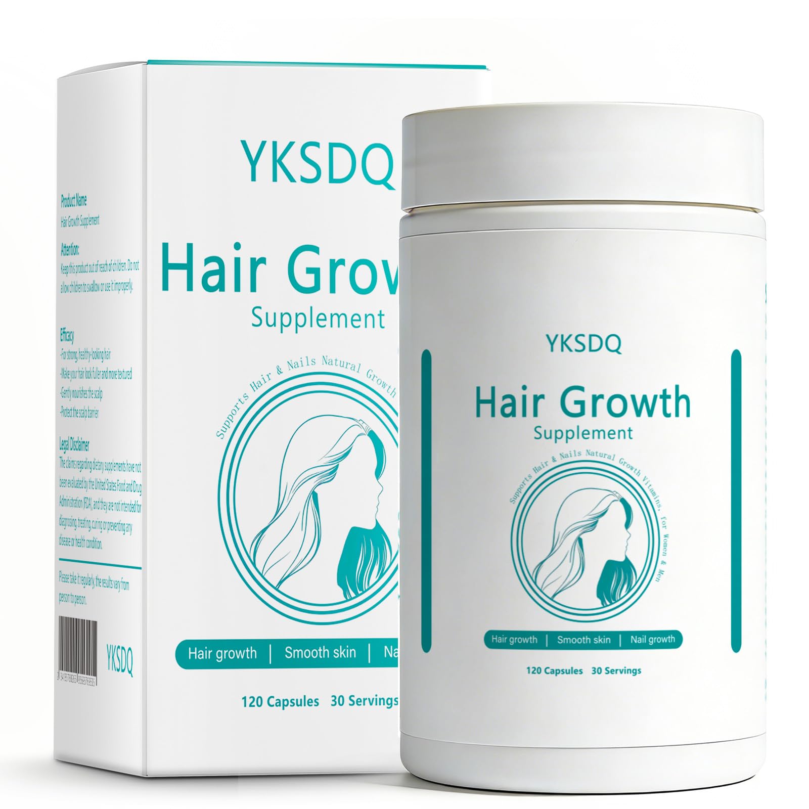Hair Growth Biotin 10000mcg Supplement with Vitamins A C D E & Calcium - 30-in-1 Formula for Hair & Nails Support, for Women & Men, 30 Servings (1) WOJJ Au supplements