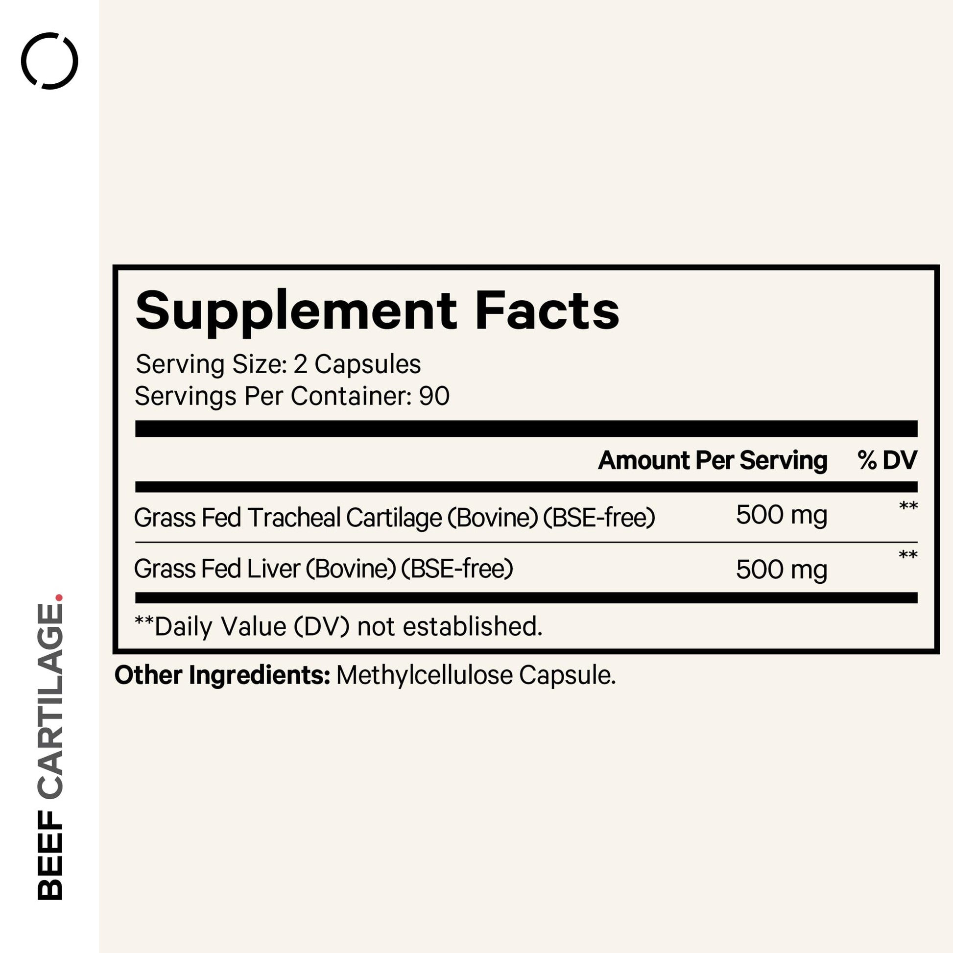 Codeage Grass Fed Beef Cartilage Supplement - Freeze Dried, Non-Defatted, Desiccated Beef Tracheal Bovine Cartilage & Liver Pills – Pasture Raised Argentina Beef Vitamins - Non-GMO -180 Capsules Codeage Au supplements