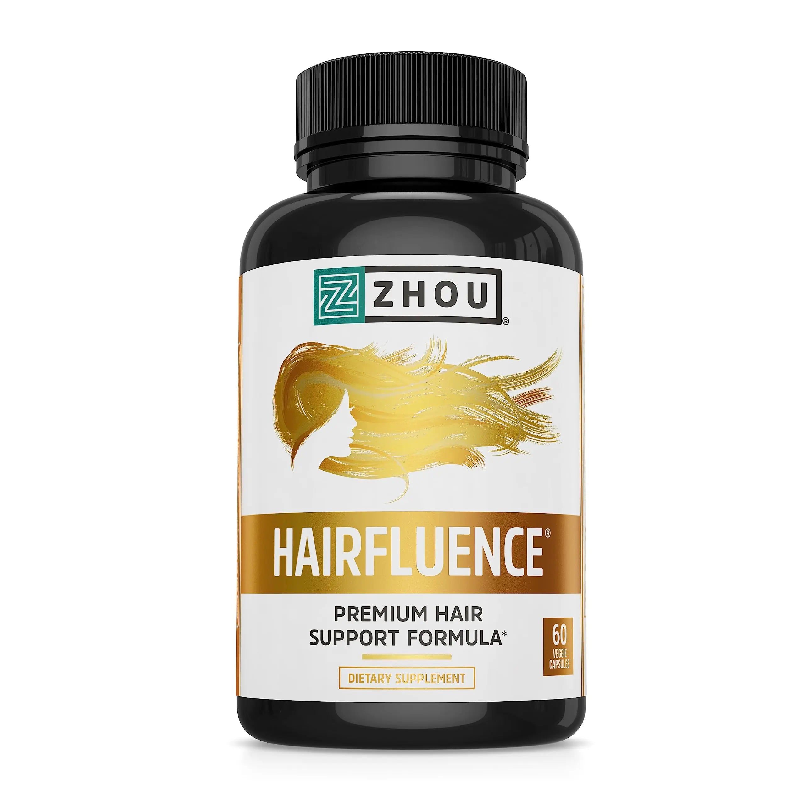 Zhou Hairfluence, Hair Growth Supplement with Biotin 5000mcg, Collagen, Keratin, Zhou Nutrition Au supplements