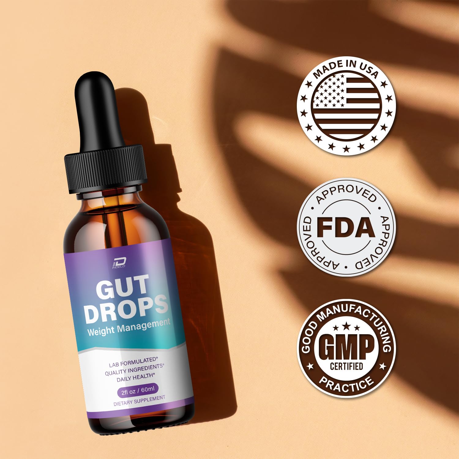Indelo Gut Drops Healthy Formula – GutDrops All Natural Healthy Levels - Extra Strength Liquid, Reviews (1 Pack – 1 Month Supply) Indelo Au supplements