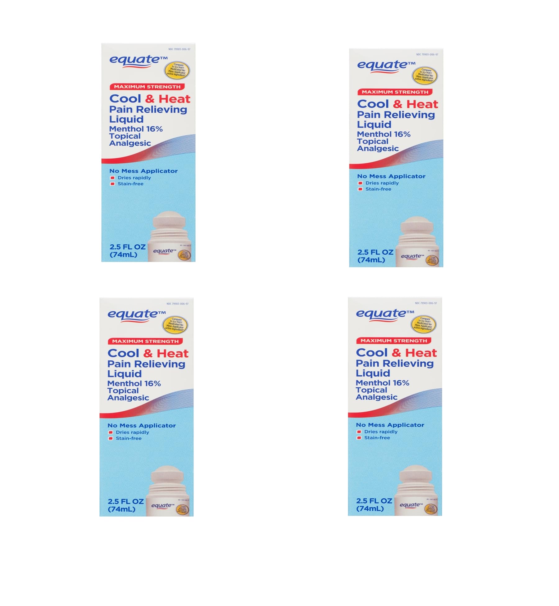 Equate Maximum Strength Cool & Heat, Equate Cool & Heat Pain Relief, Joint Pain Relief, 2.5 fl. oz, Pack of 2 Aus Healthcare Au supplements