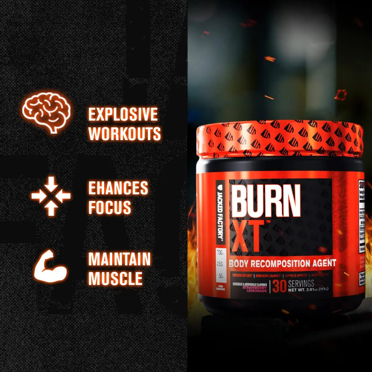 Jacked Factory Burn-XT Powder for Men & Women - Improve Focus & Increase Energy Jacked Factory Au supplements