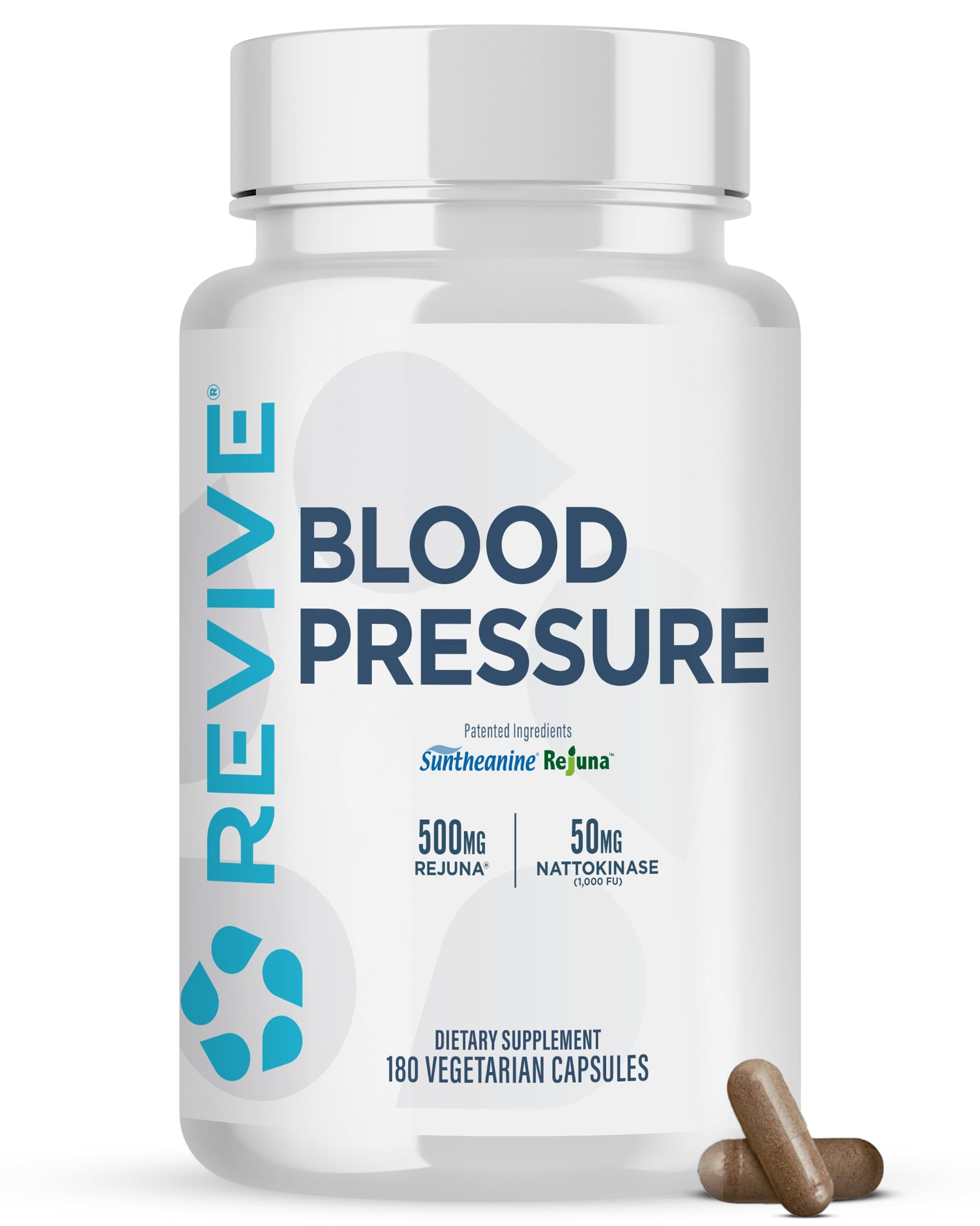 Revive MD Blood Pressure Support Supplement - Supports Heart and Circulatory Health, Energy & Daily Wellness - Magnesium, Potassium, Folic Acid & Garlic Formula (180 Vegetarian Capsules, 60 Servings) Revive Au supplements