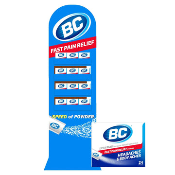 BC Powder Original Strength Pain Reliever, 24 Powder Sticks, 36 Units Display BC Au supplements