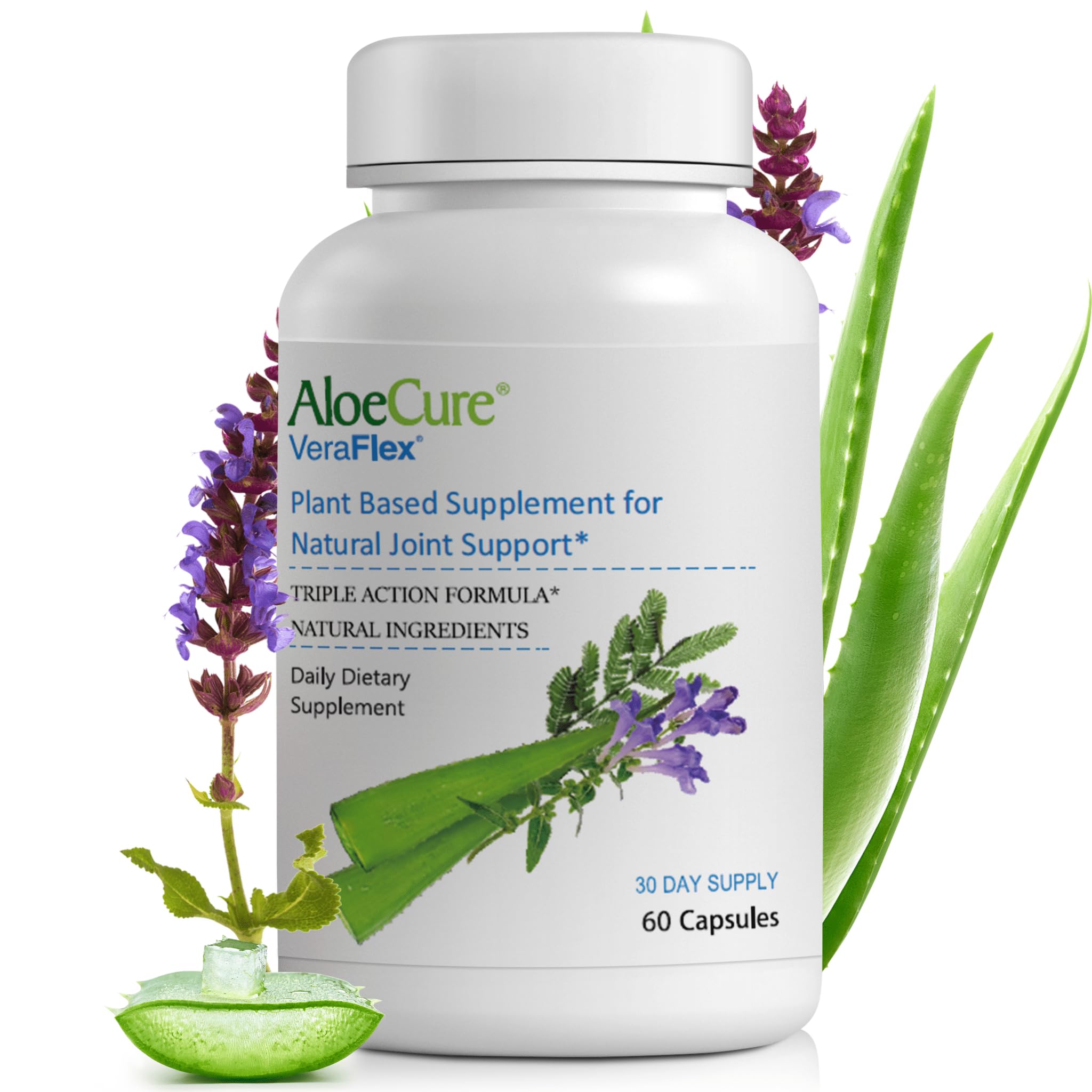 AloeCure VeraFlex Natural Joint Health, 60 Capsules, Clinically Tested Natural Plant-Based Formula to Support Comfort, Mobility and Flexibility - Featuring Organic Aloe Vera AloeCure Au supplements