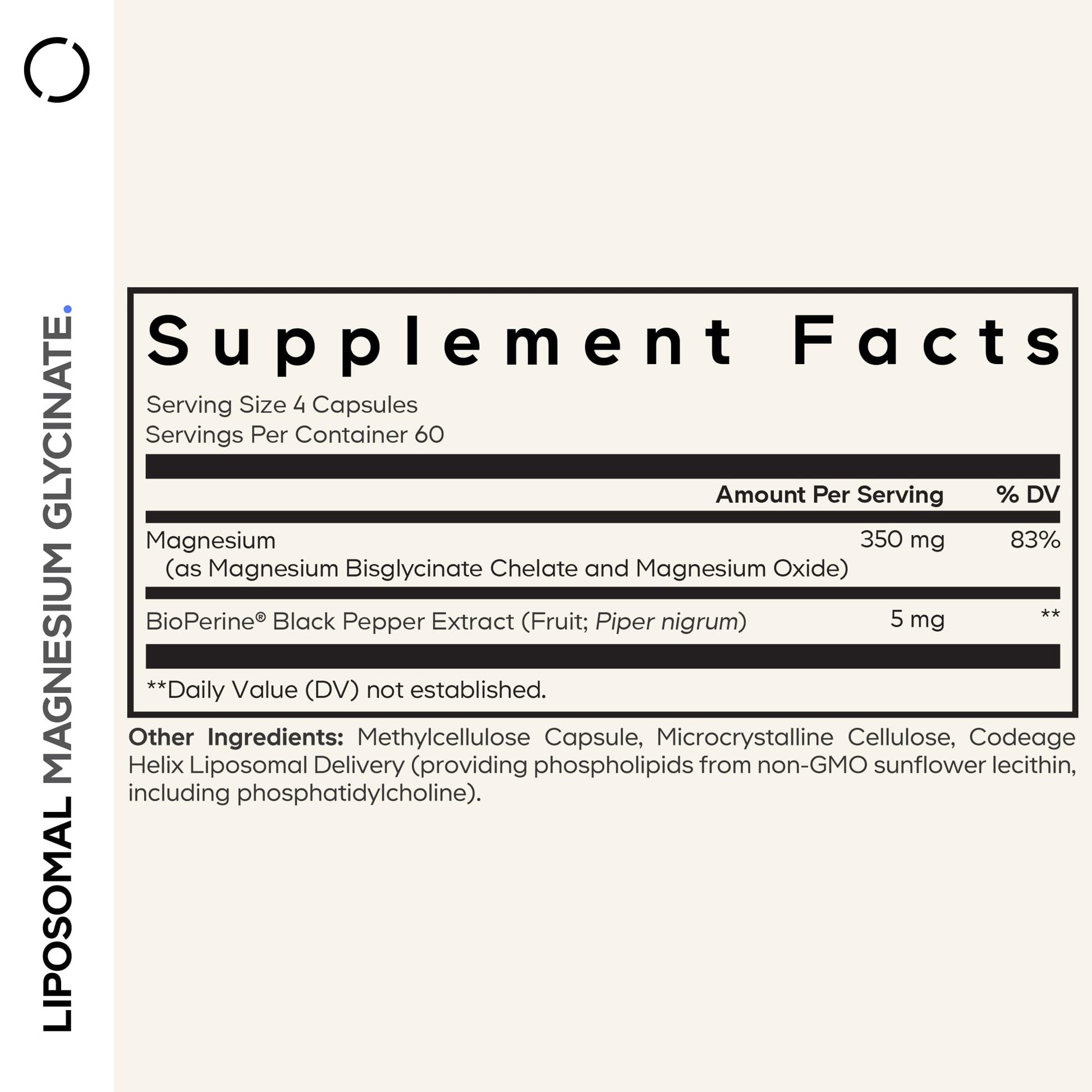 Codeage Liposomal Magnesium Glycinate Supplement, 2-Month Supply, Bisglycinate Magnesium Chelate, Chelated Magnesium Mineral Pills, BioPerine Black Pepper Vitamins Capsules, Non-GMO Vegan, 240 ct Codeage Au supplements