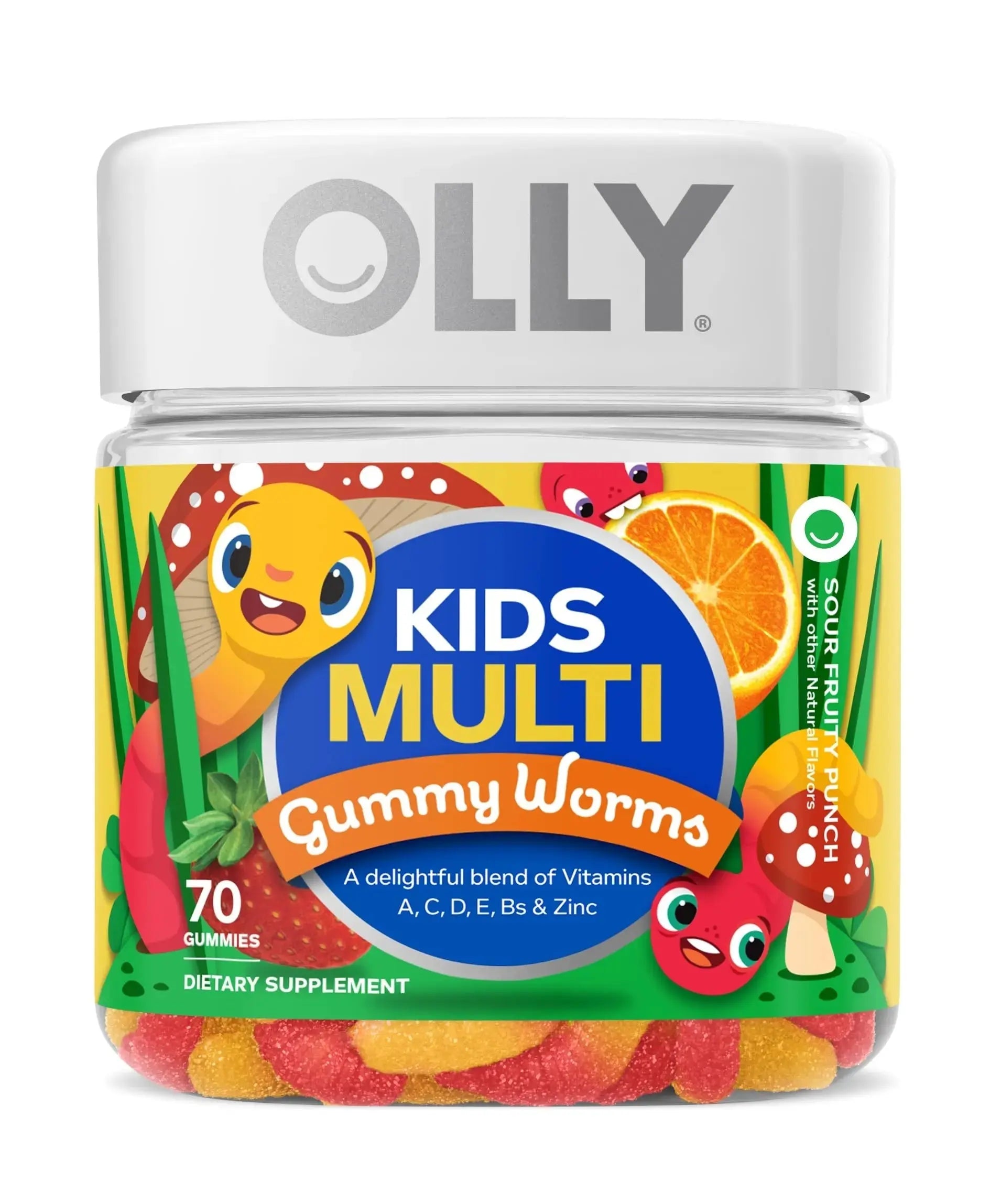 OLLY Hair Gummy 60ct & Kids Multivitamin Gummy Worms 70ct Supplement Bundles OLLY Au supplements