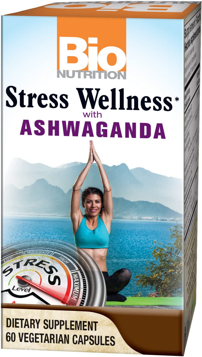 Bio Nutrition Stress Wellness with Ashwagandha, 60 Vegetarian Capsules Bio Nutrition Au supplements