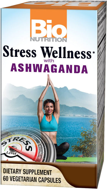 Bio Nutrition Stress Wellness with Ashwagandha, 60 Vegetarian Capsules Bio Nutrition Au supplements