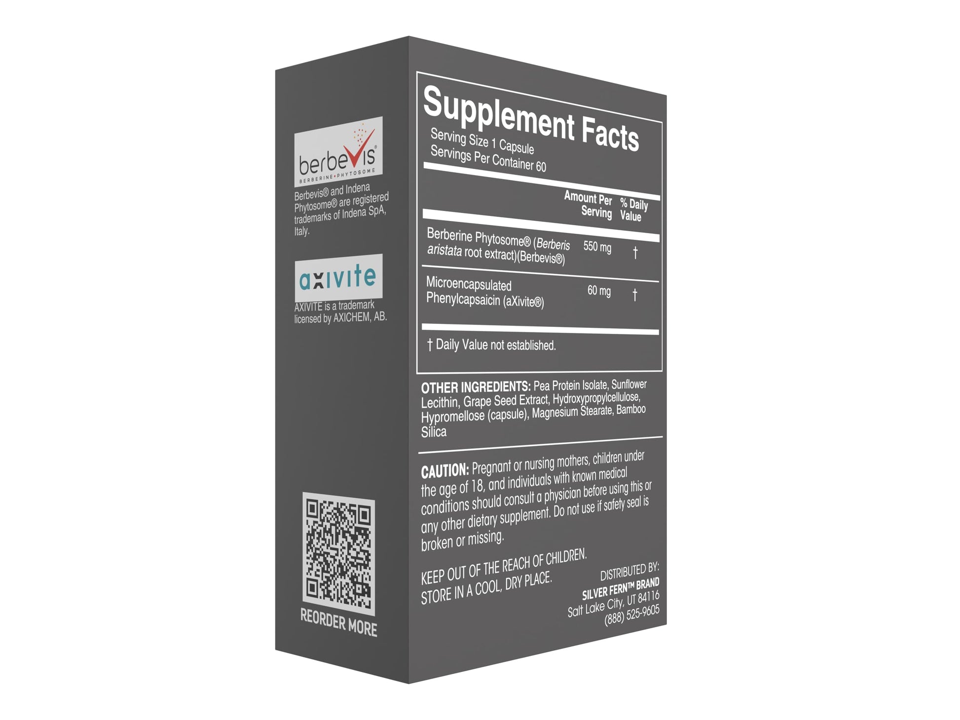 Silver Fern Brand Metabolism Supplement + Berberine Phytosome & aXivite – Supports Function & Wellness – 60 Capsules Silver Fern Au supplements