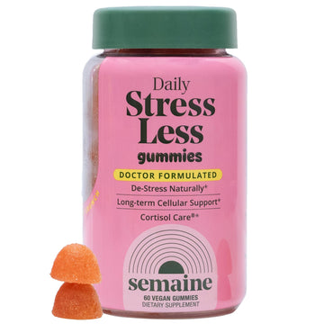Semaine Stress Less Gummy with Cortisol Care™ 60 Count – Daily Support for Stress, Mood & Sleep Semaine Au supplements