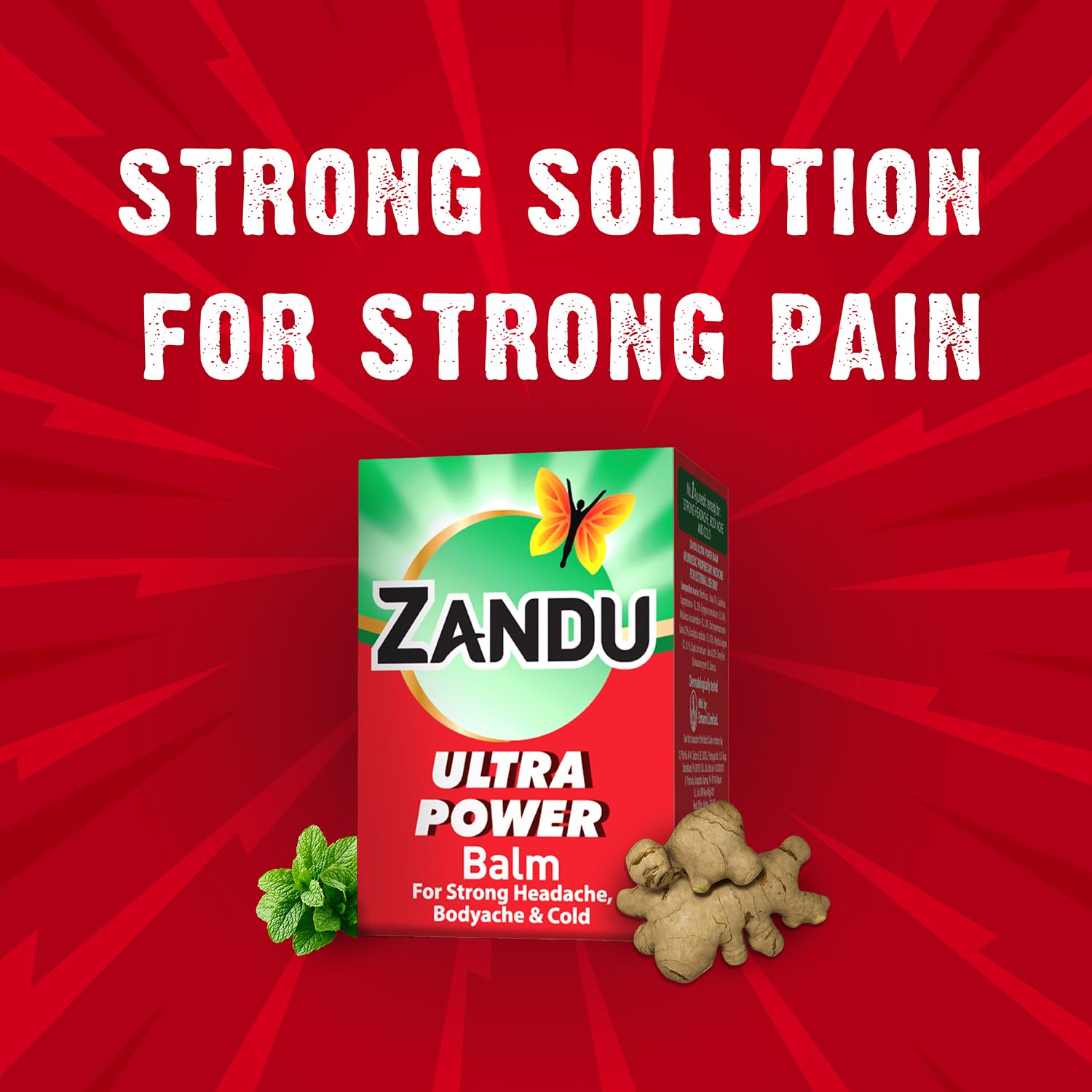 Zandu Ultra Red Balm | Ayurvedic Balm with Menthol, Camphor, Eucalyptus Oil | Relieves from Bodyache, Cold & Muscle Stiffness | Non Greasy & Fast Acting | 0.85 Fl Oz (Pack of 1) Zandu Au supplements
