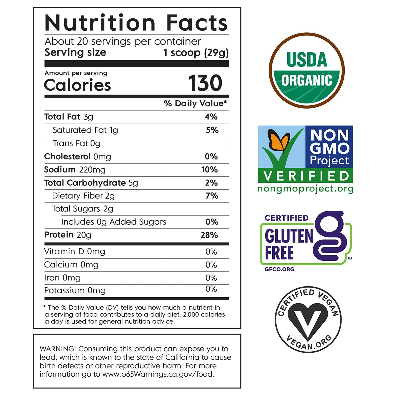 Truvani Organic Vegan Protein Powder, Organic Pea Protein Powder, Vegan, Non GMO Truvani Au supplements