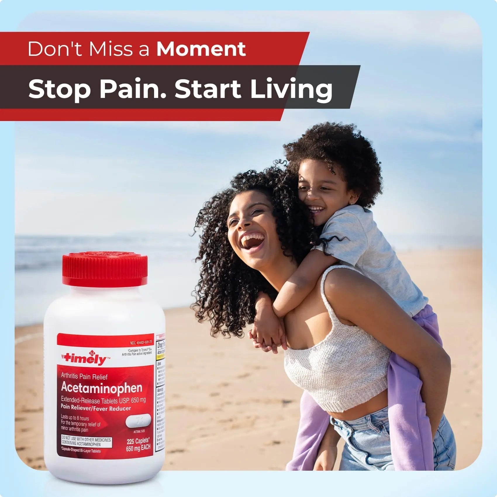 TIME-Cap Labs 225 Caplets Extended Release Acetaminophen 650mg - Pain Reliever & Fever Reducer for Adults, Helps with Headaches, Backaches, Muscle Pain, Toothaches & Menstrual Cramps TIME-CAP LABS, INC. Au supplements