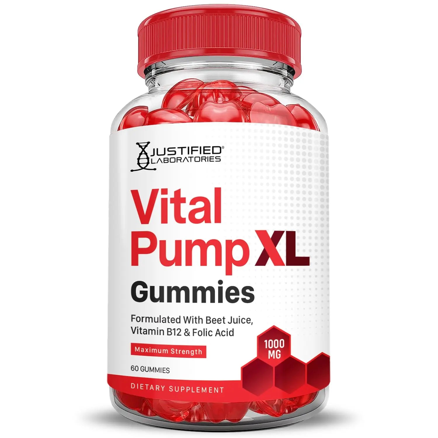 Justified Laboratories (5 Pack) Vital Pump XL Performance Gummies 1000MG Advanced Formula Vital PumpXL Formulated with Beet Juice ACV Pomegranate Beet Powder B12 Vegan Non GMO 300 Gummys Justified Laboratories Au supplements