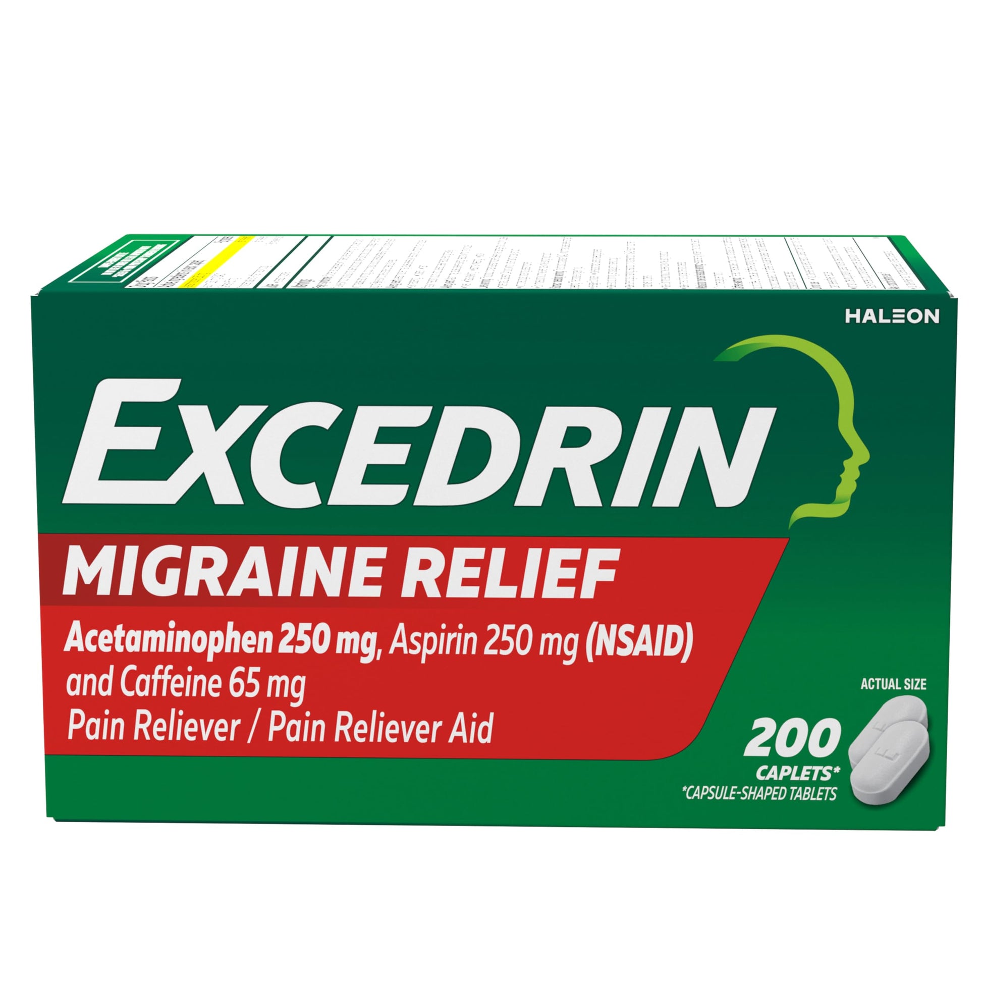 Excedrin Migraine Relief Caplets to Alleviate Migraine Symptoms - 200 Count Excedrin Au supplements