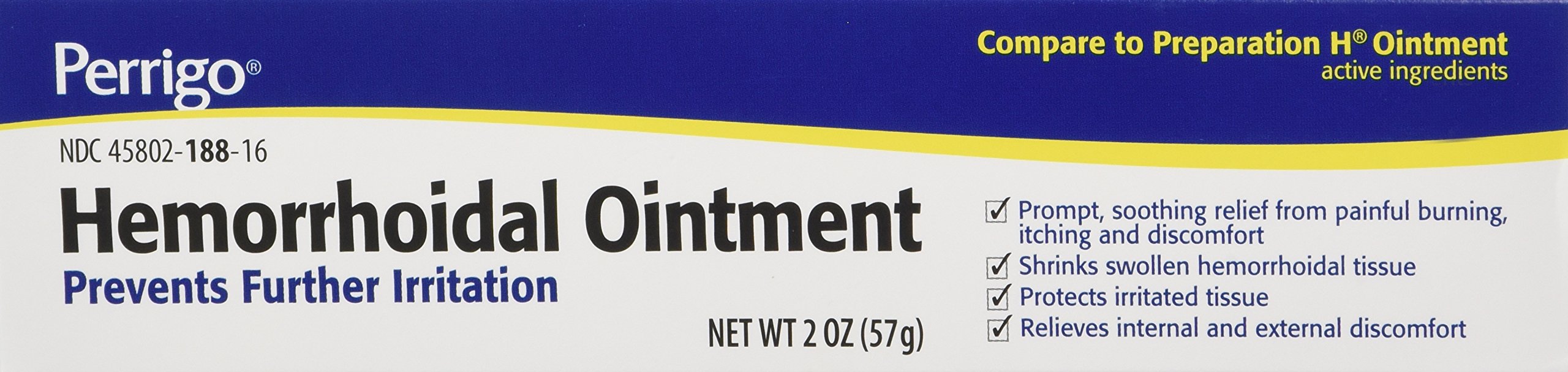Hemorrhoidal Pain Relief Ointment Generic for Preparation H 2 oz (57g) Per Tube, 2 Ounce (Pack of 3) PERRIGO PHARMACEUTICALS Company Au supplements