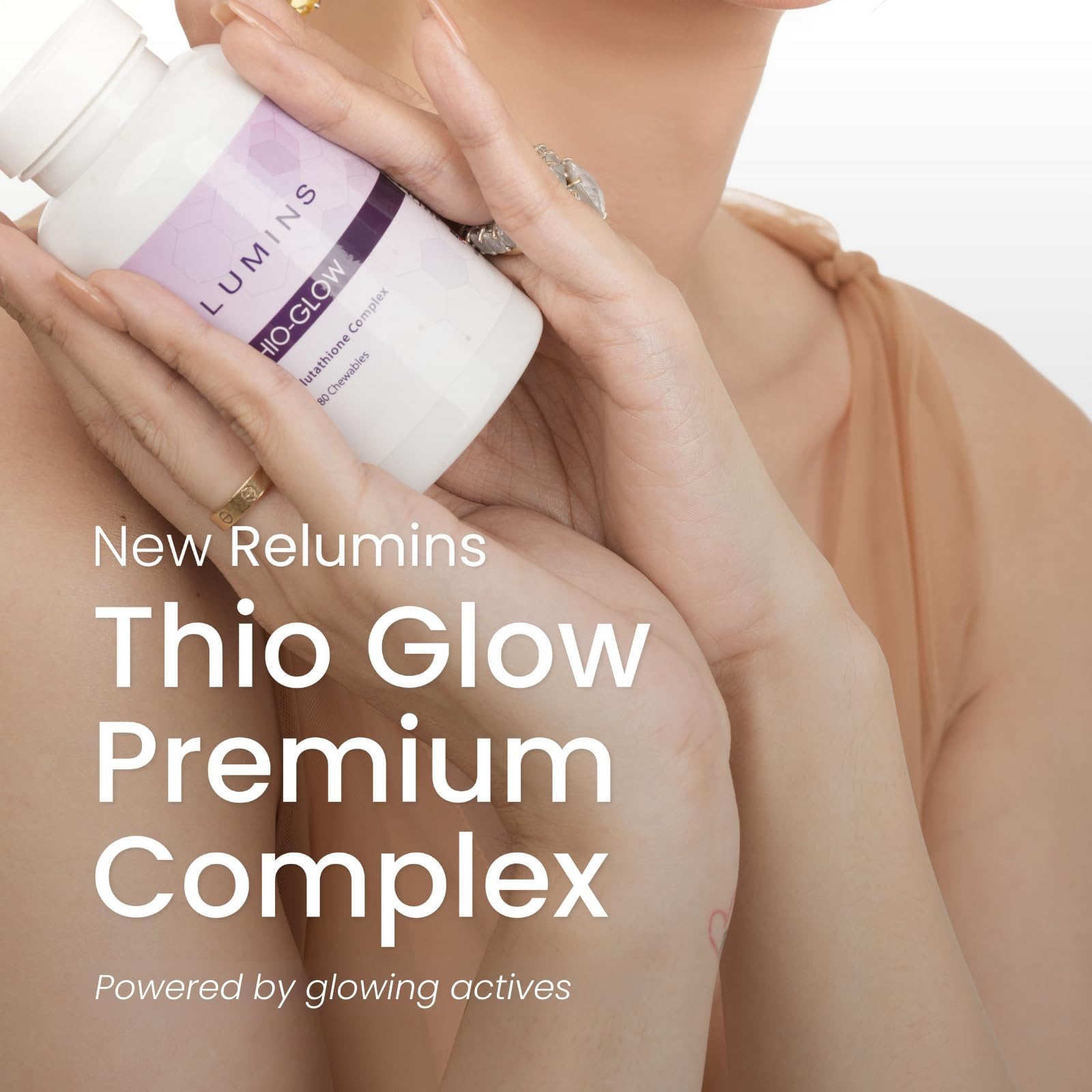Relumins Thio-Glow Chewable Sublingual Glutathione Complex with Biotin, VIT C & E, Plus Grapeseed Polyphenols – 330mg Gluta Per Serving – 4X Effective, Ultimate Wellness Gift for Moms x 3 Bots Relumins Au supplements