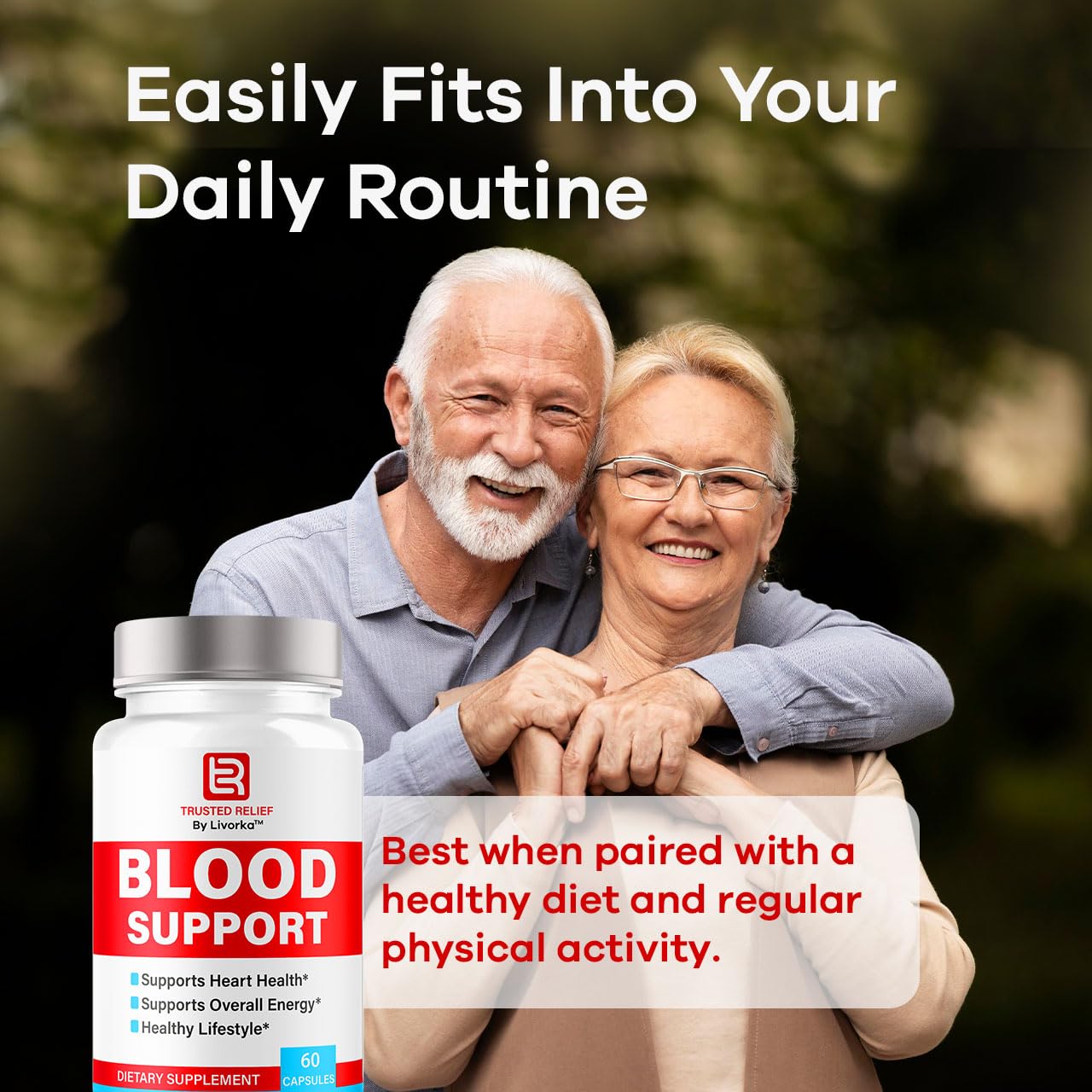 (2 Pack) Trusted Relief Blood Support Capsules - Official TrustedRelief Blood Support Vitamin Pills, Natural Trusted Relief Advanced Premium Formula Wellness & Overal Health, 120 Capsules For 2 Months LIVORKA Au supplements