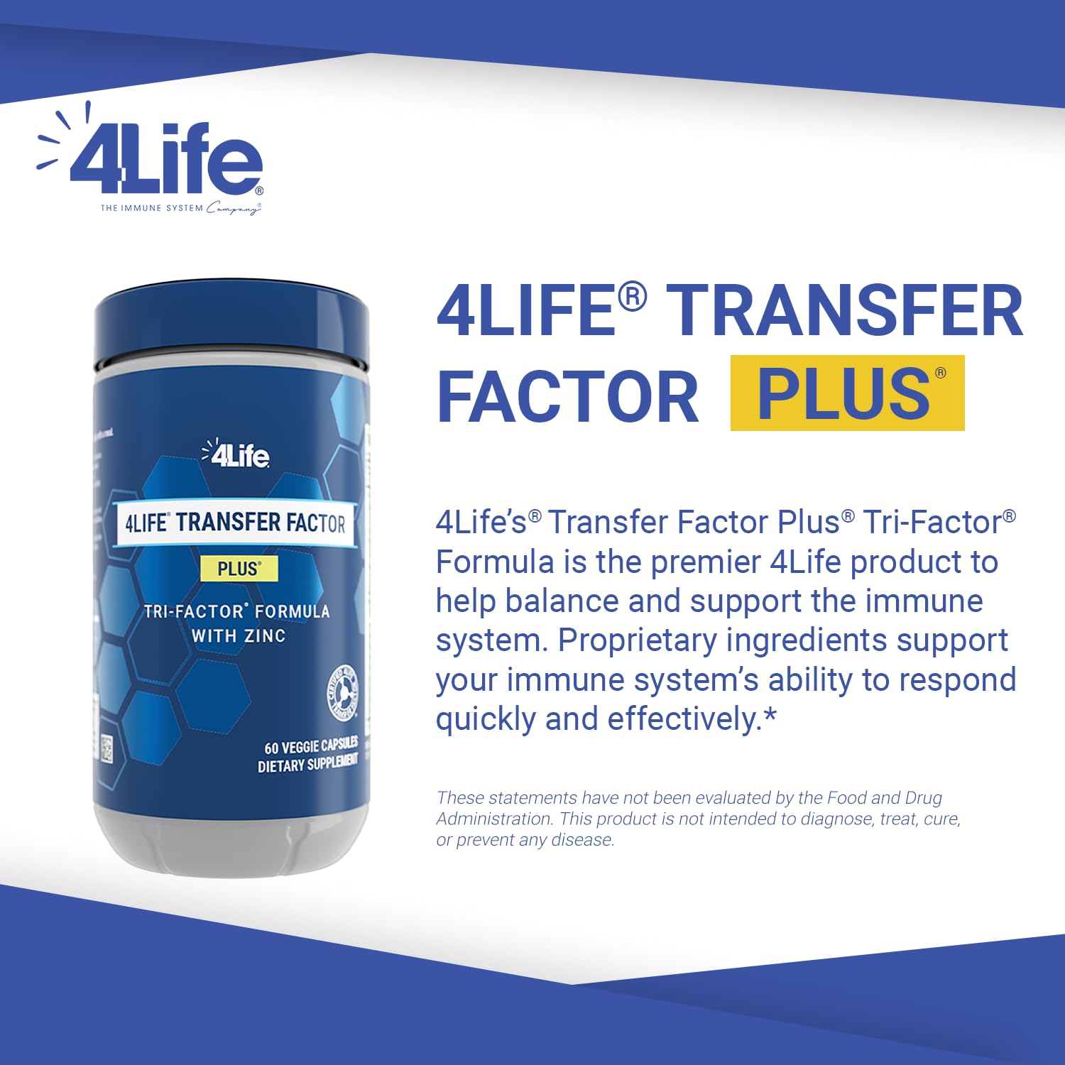 4Life Transfer Factor Plus - Support with Zinc, Super Mushroom Blend (Maitake, Shiitake, Agaricus), and Colostrum & Egg Yolk Extracts - 60 Capsules 4Life Au supplements