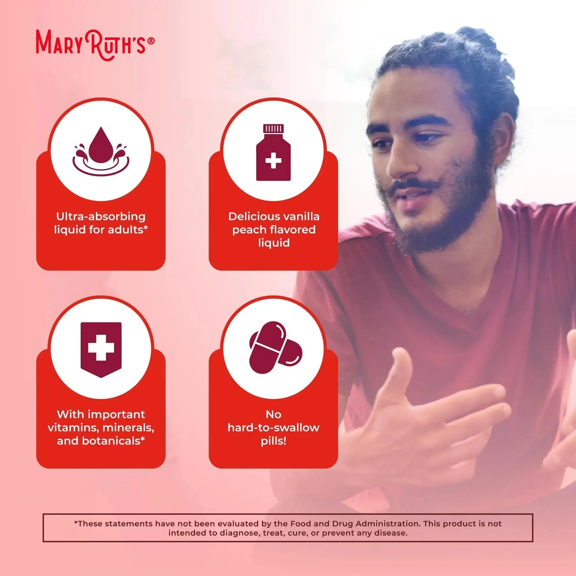 MaryRuth Organics Multivitamin for Men | USDA Organic | Sugar Free Mens Multivitamin Liposomal | Liquid Vitamins for Men | MARYRUTH'S Au supplements