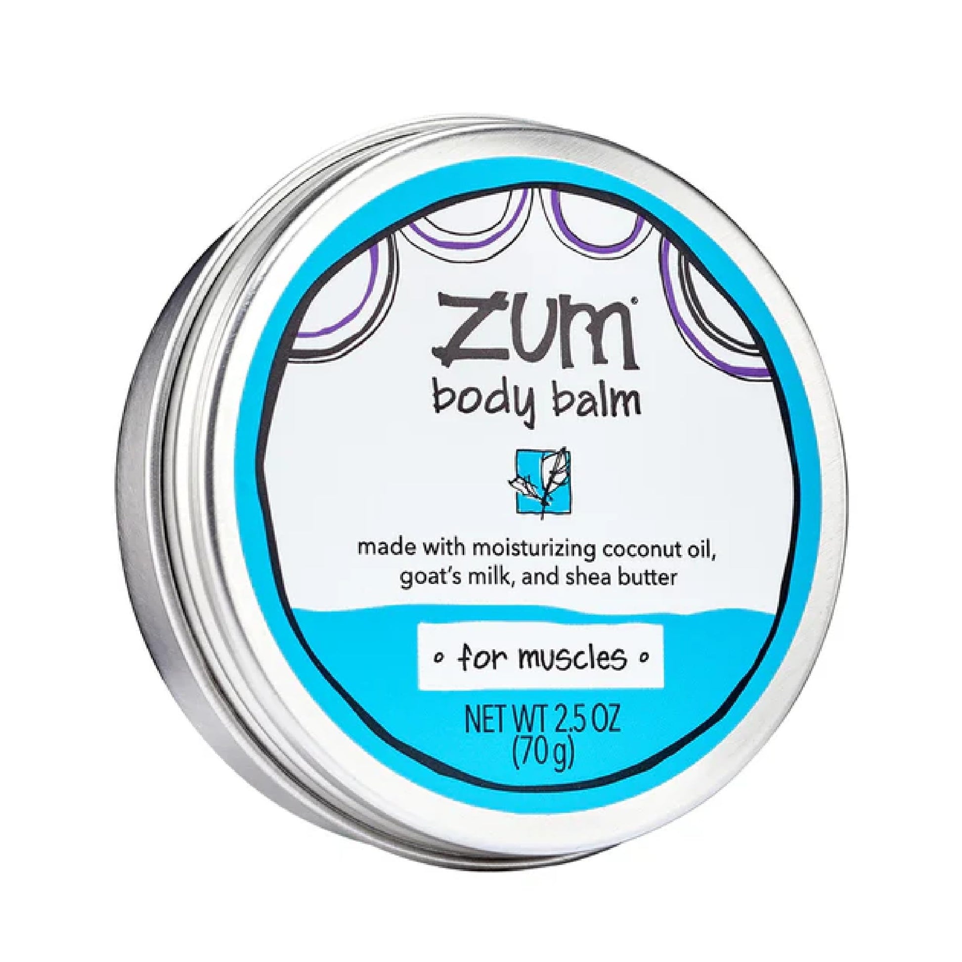 Zum Indigo Wild Body Balm for Muscles - Body Moisturizer for Women & Men - After Workout Muscle Recovery - Includes Goat's Milk, Shea Butter & Menthol - 2.5 oz Zum Au supplements