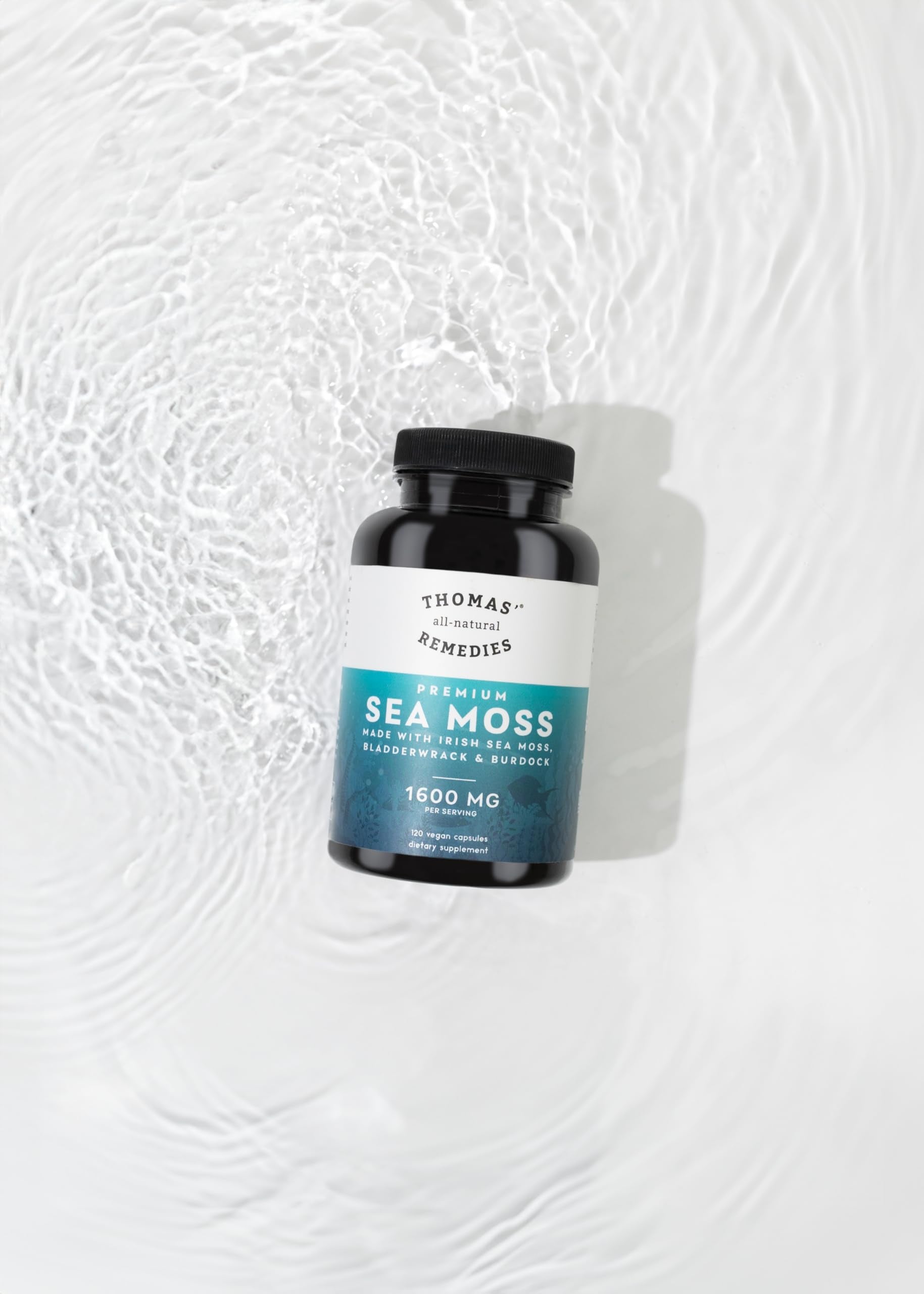 Thomas' all-natural Remedies Irish Sea Moss Capsules, Sea Moss with Bladderwrack & Burdock Root Organic for Gut Health, Digestion, Energy & Immune Support, 120 Seamoss Pills Thomas' all-natural Remedies Au supplements