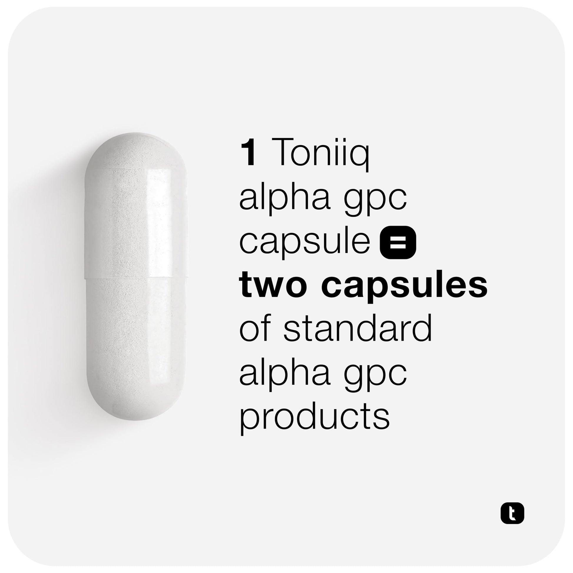 Toniiq Ultra High Purity Alpha GPC Capsules - 600mg Concentrated Formula - 90%+ Highly Purified and Bioavailable Nootropic - 120 Capsules Alpha GPC Supplement Toniiq Au supplements