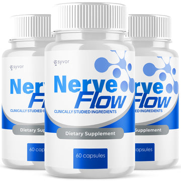 (3 Pack) Nerve Flow Capsules, Official Nerve Flow Pills Made with All Natural Ingredients, Maximum Strength NerveFlow Sciatic Support Supplement with Advanced Vitamins for Women & Men (180 Capsules) Syvor Au supplements